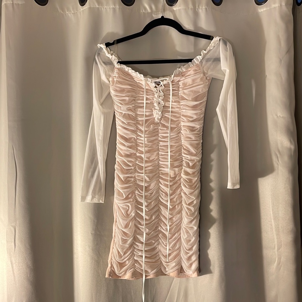 Mini Off the Shoulder Body Con Dress